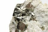 Colorless Apatite, Quartz, and Pyrite Association - Peru #220825-2